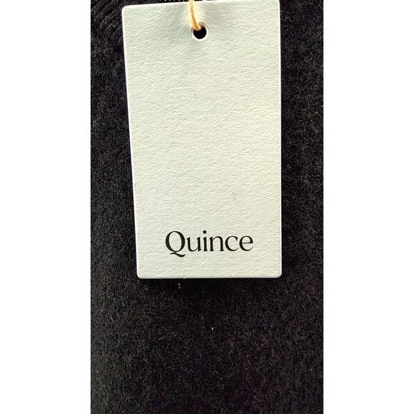 Quince Women Mongolian Cashmere V-Neck Sweater Black S - Picture 3 of 3